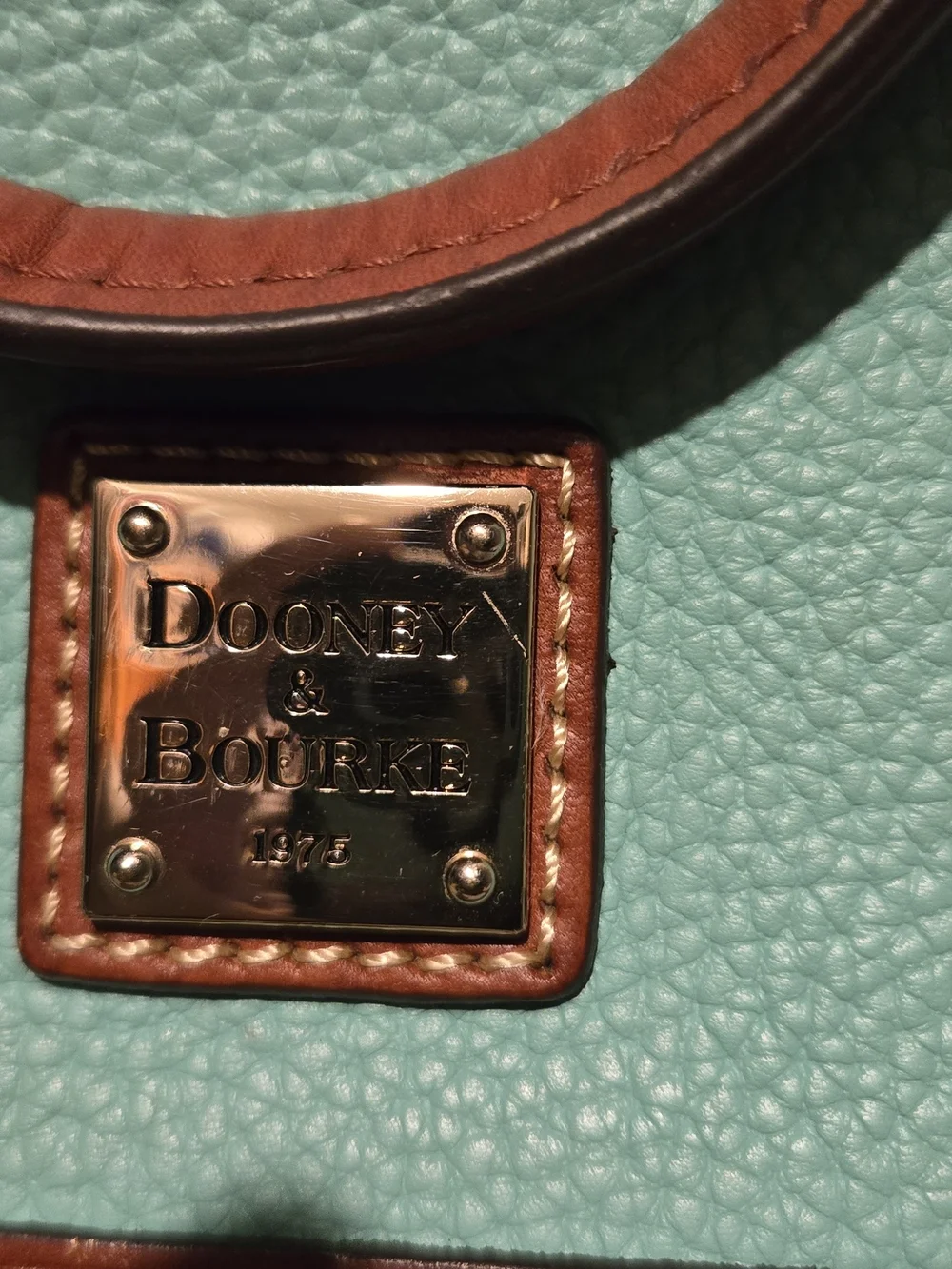 Dooney & Bourke Turquoise Pebbled Leather Satchel